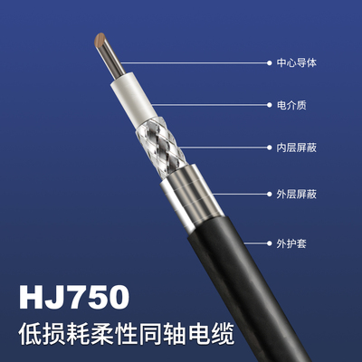 HJ750低损柔性同轴电缆