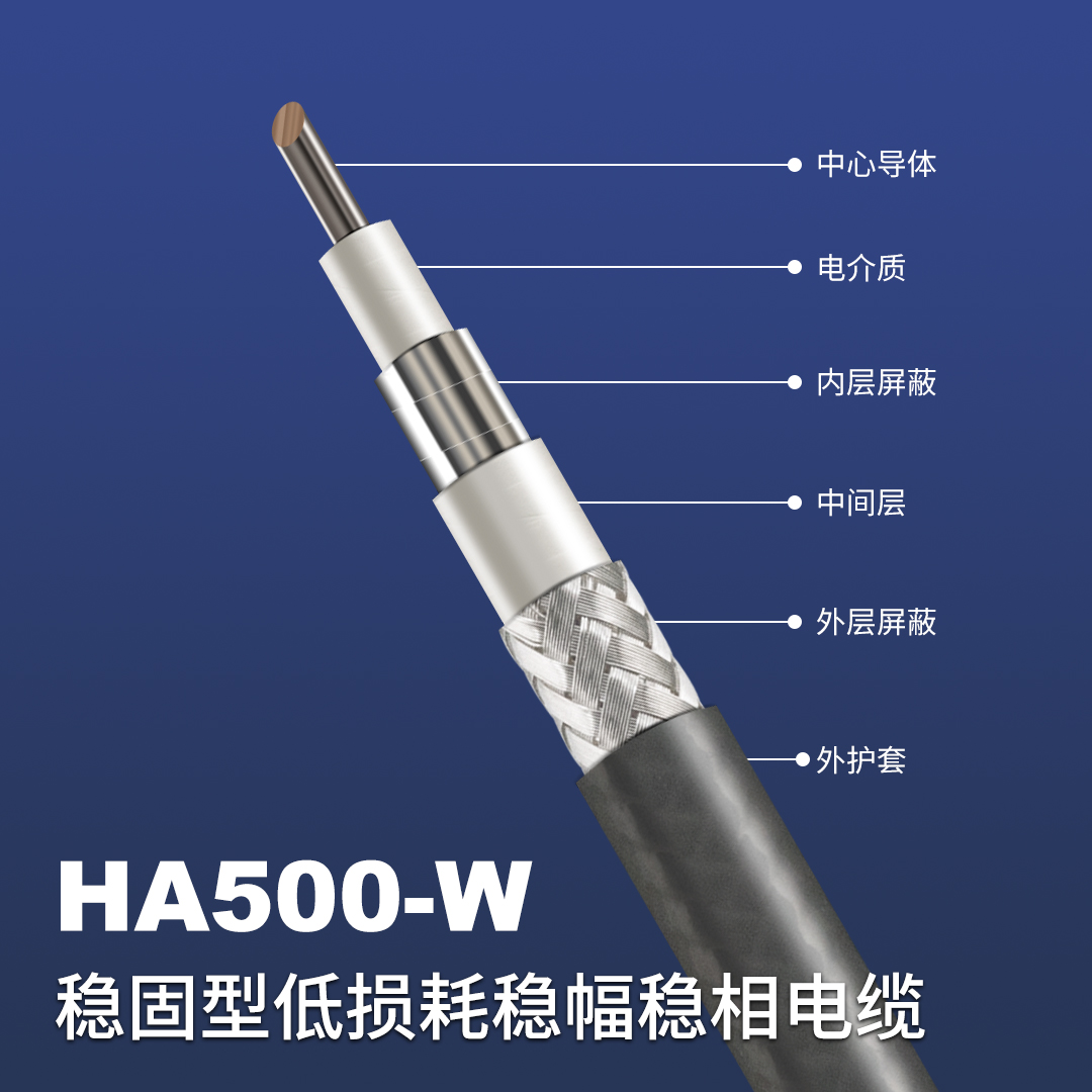 HA500-W低损耗稳相柔性射频电缆