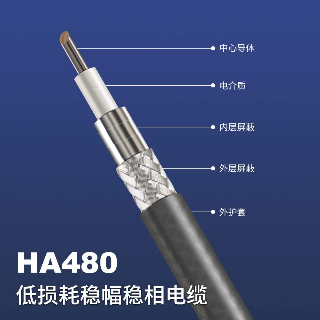 HA480低损稳相柔性射频电缆